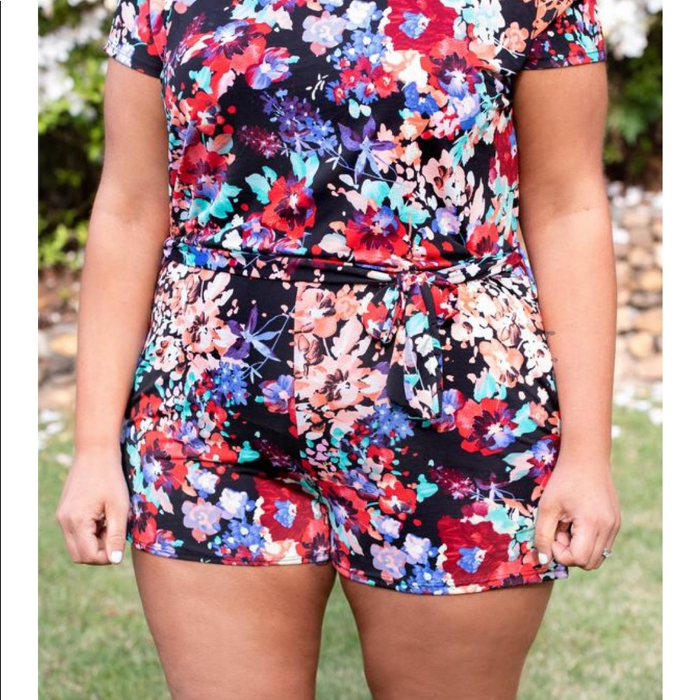 Chicsoul  belted Romper